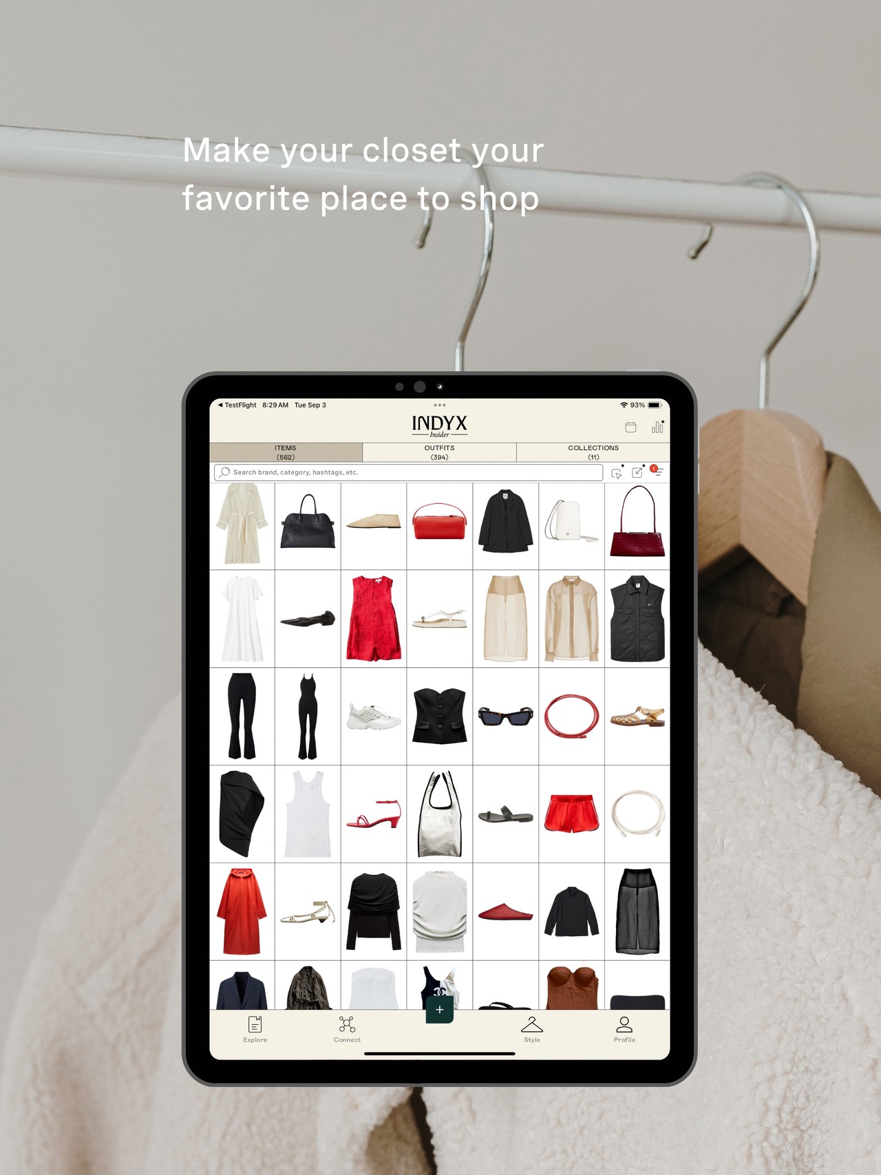 Indyx: Wardrobe & Outfit App iPad screenshot 1