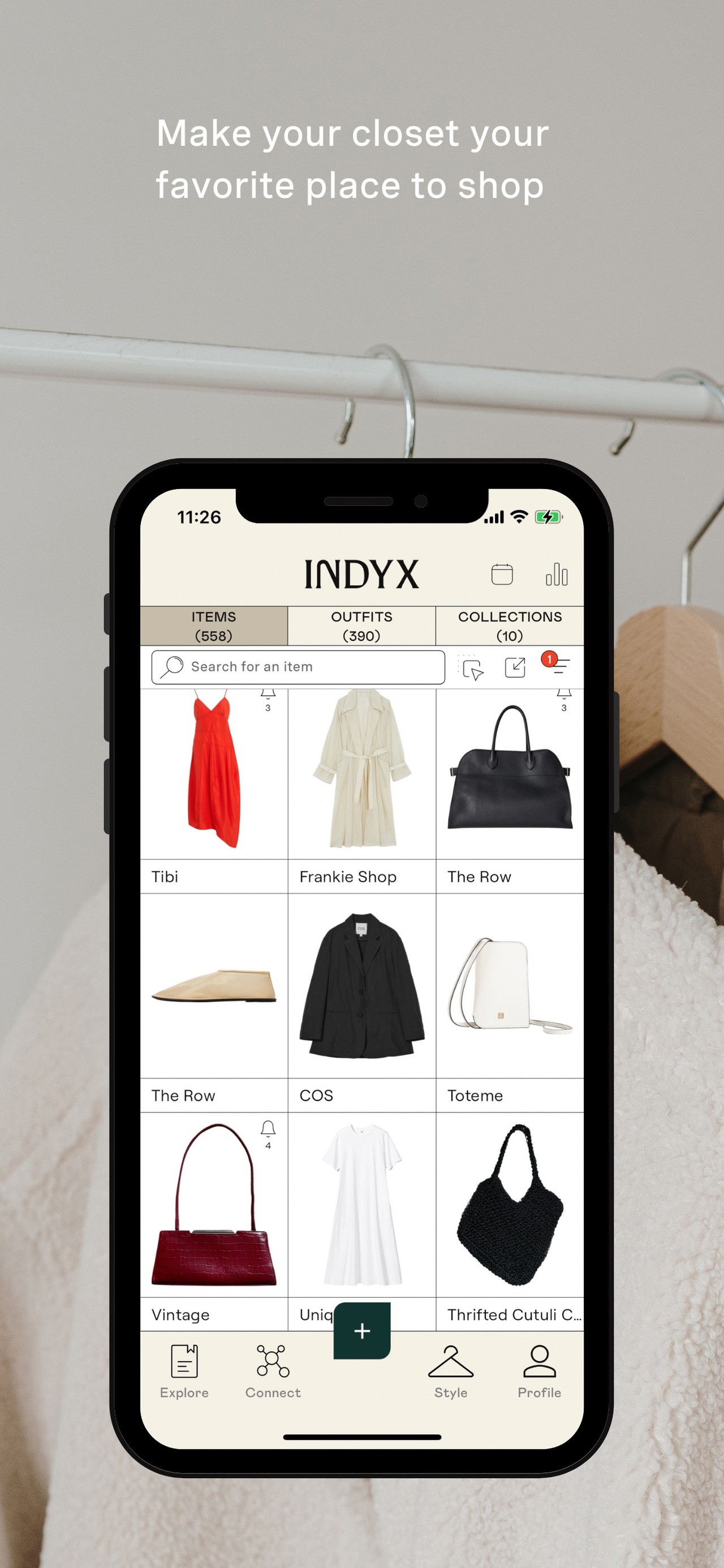Indyx: Wardrobe & Outfit App iPhone screenshot 1