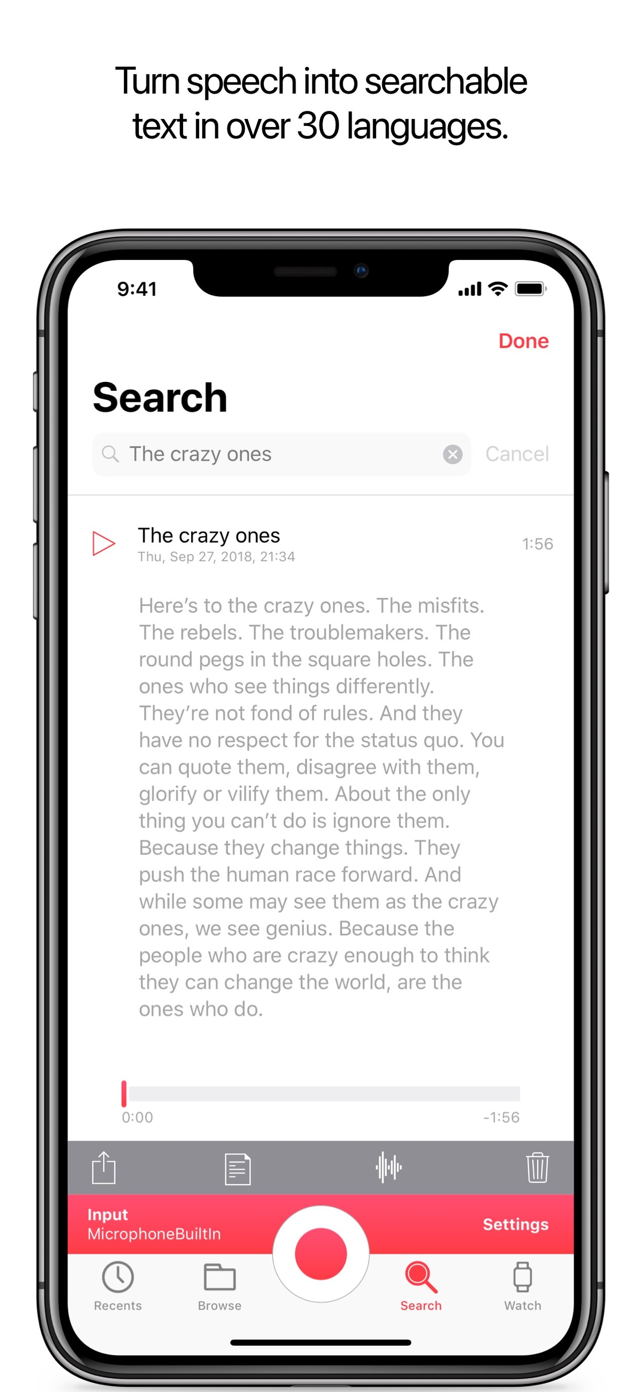 Just Press Record iPhone screenshot 4