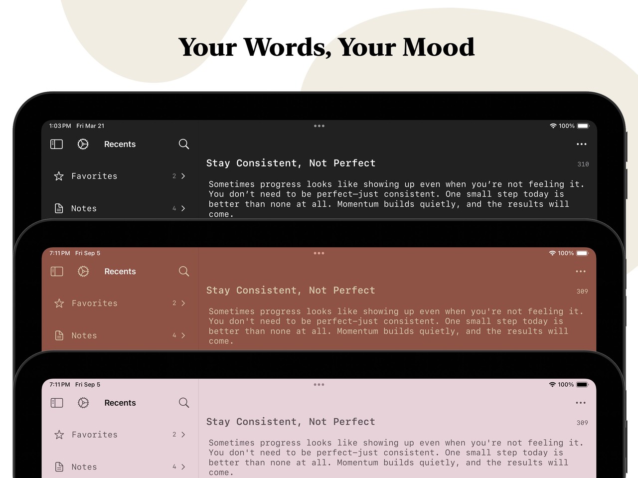 Just.txt • Plain Text Editor iPad screenshot 3