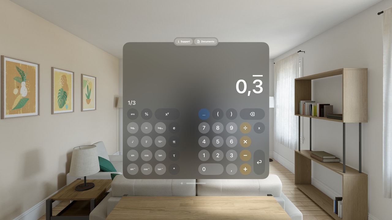 Kalkyl Apple Vision screenshot 1