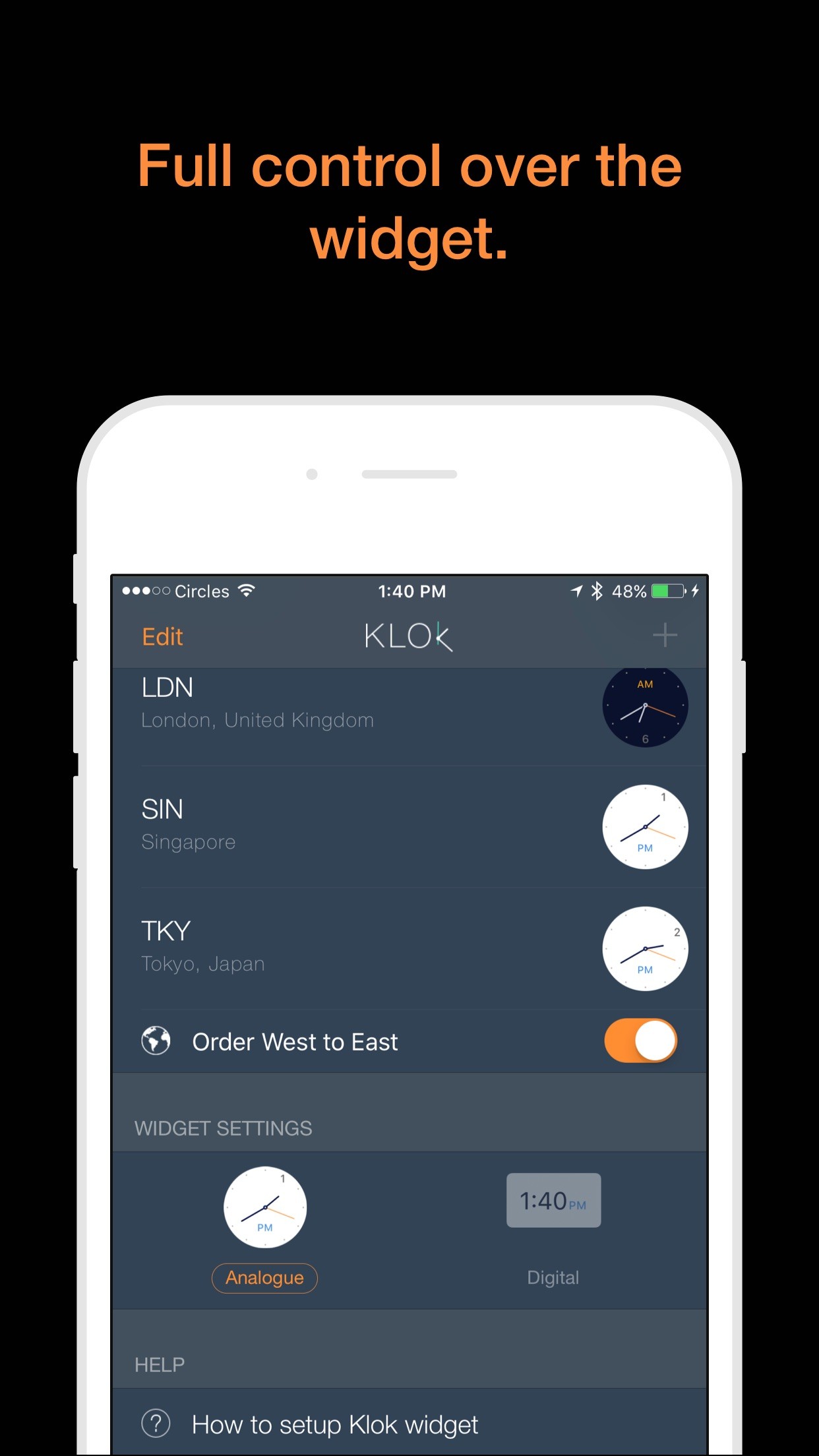 Klok - Time Zone Converter iPhone screenshot 5