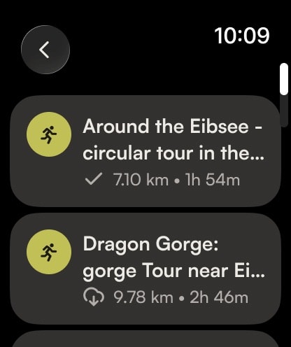 komoot - hike, bike & run Apple Watch screenshot 3