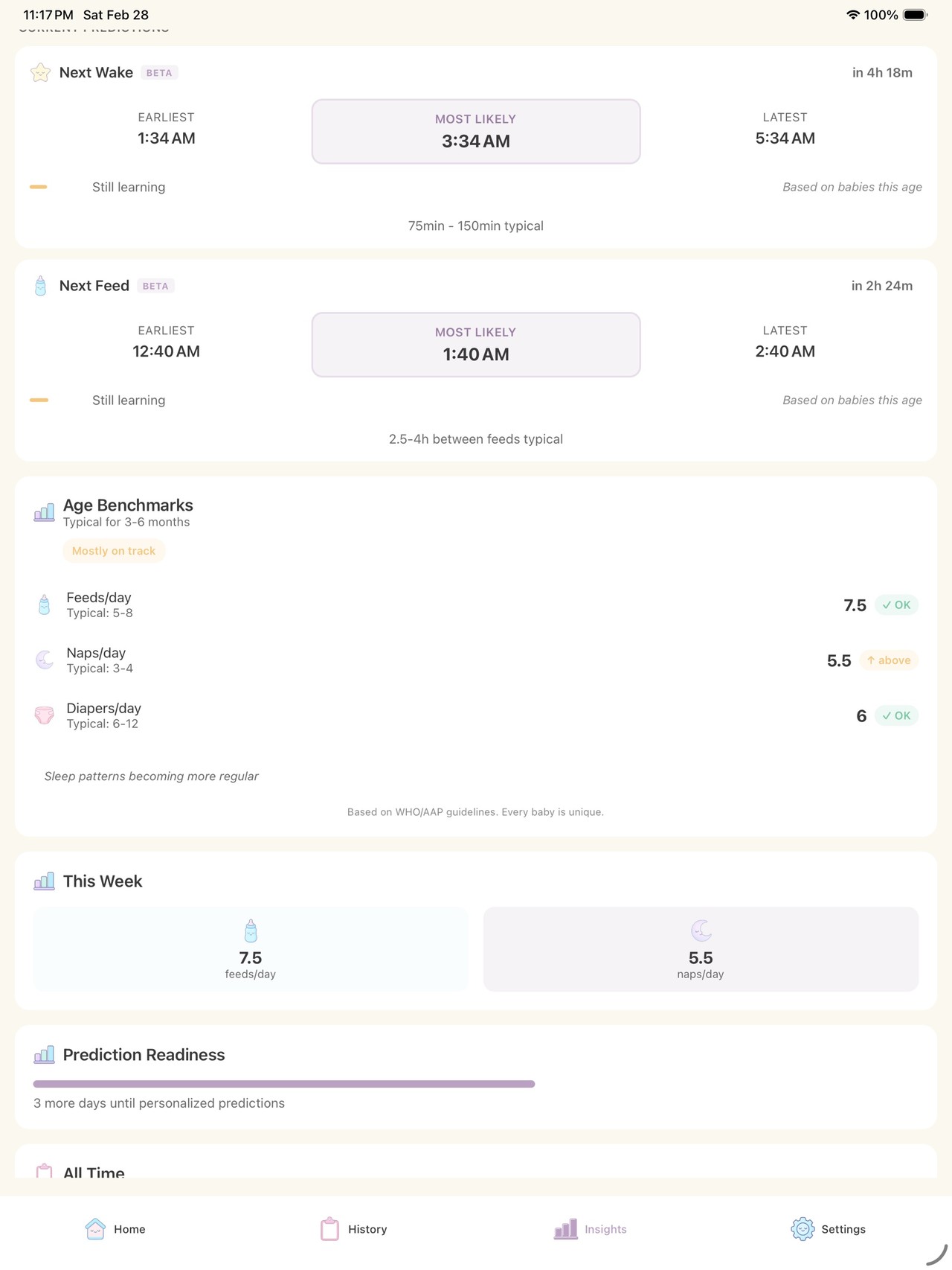 LilSense - 3am Baby Tracker iPad screenshot 1