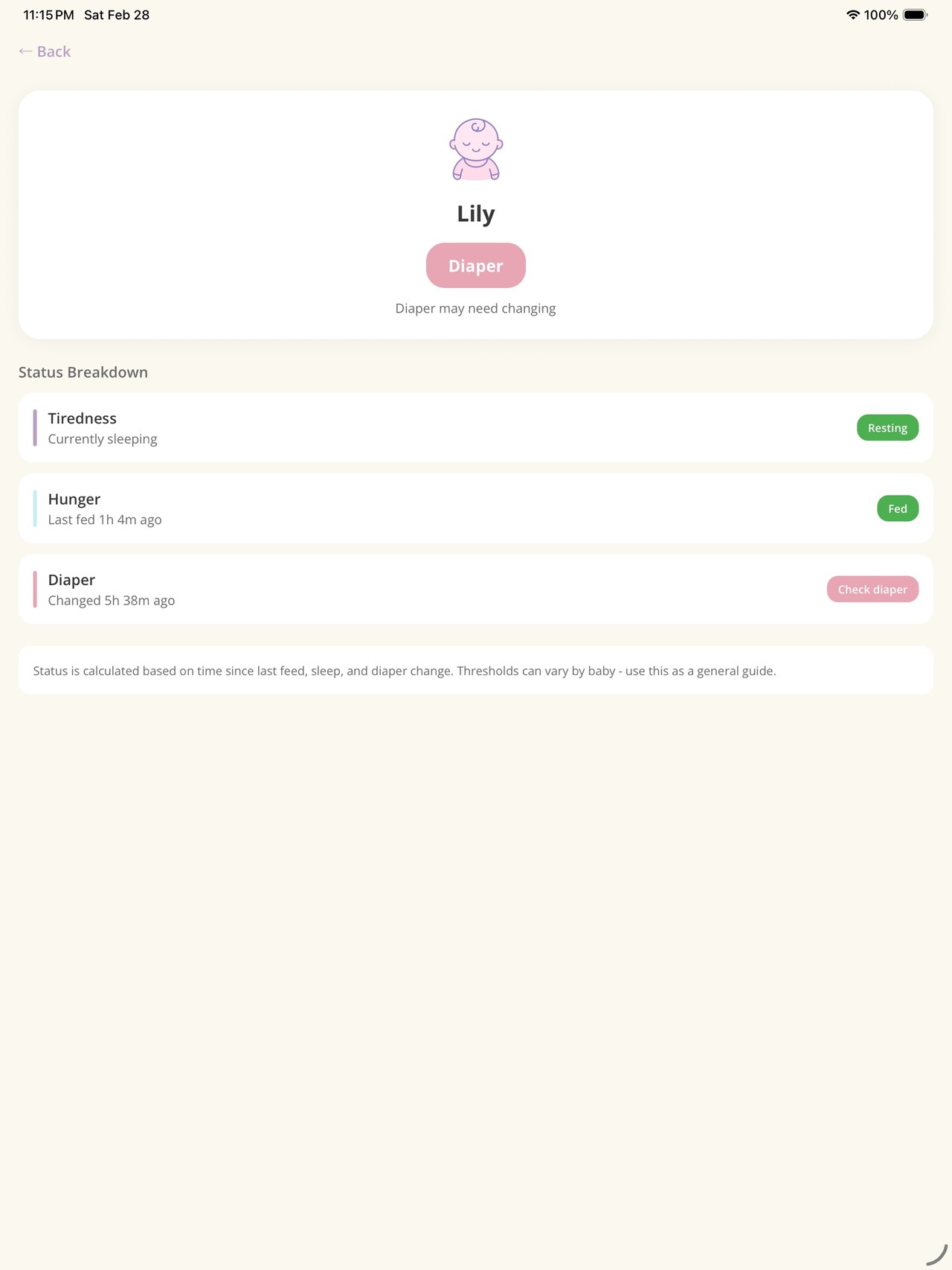 LilSense - 3am Baby Tracker iPad screenshot 2