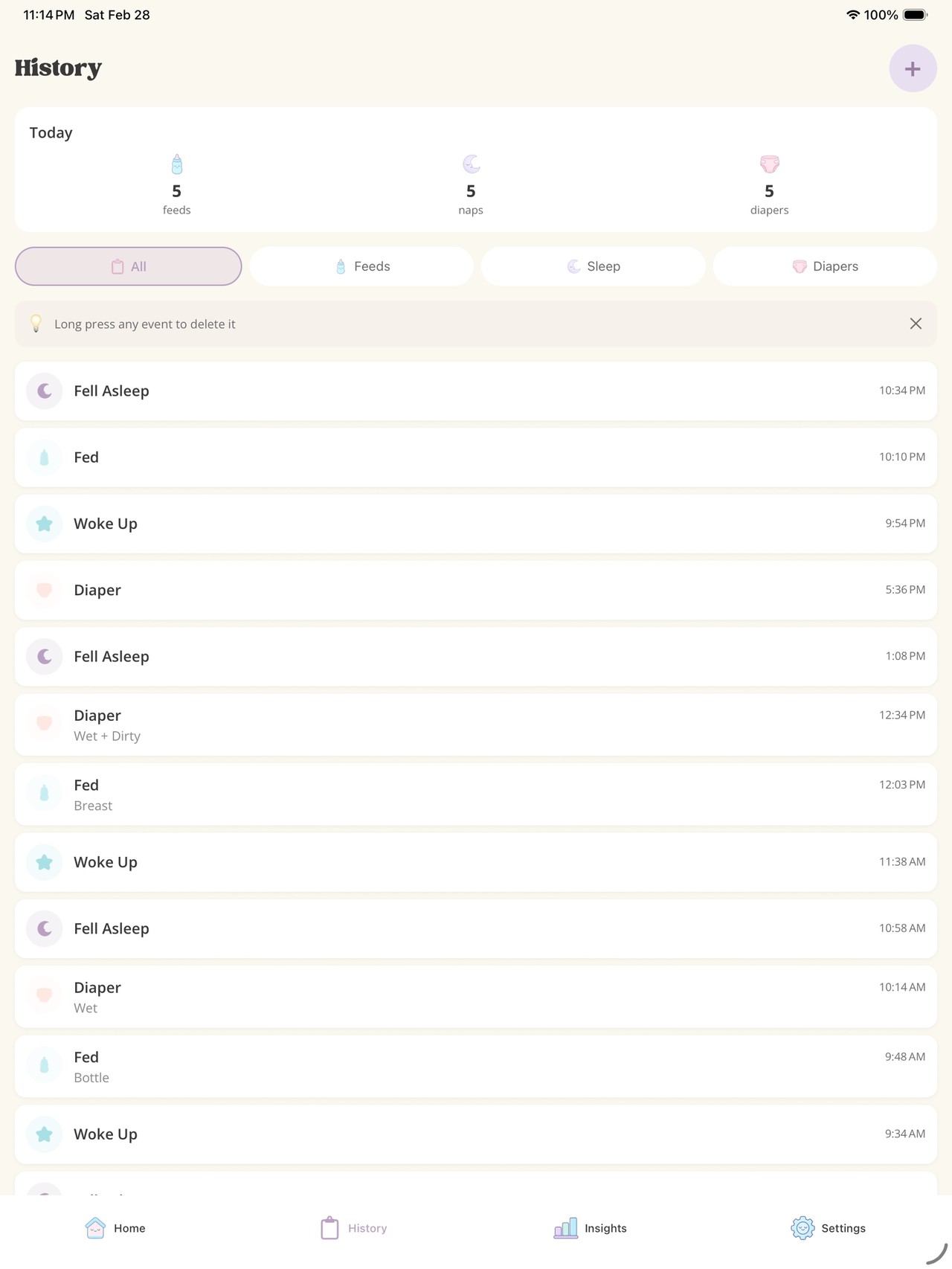 LilSense - 3am Baby Tracker iPad screenshot 5