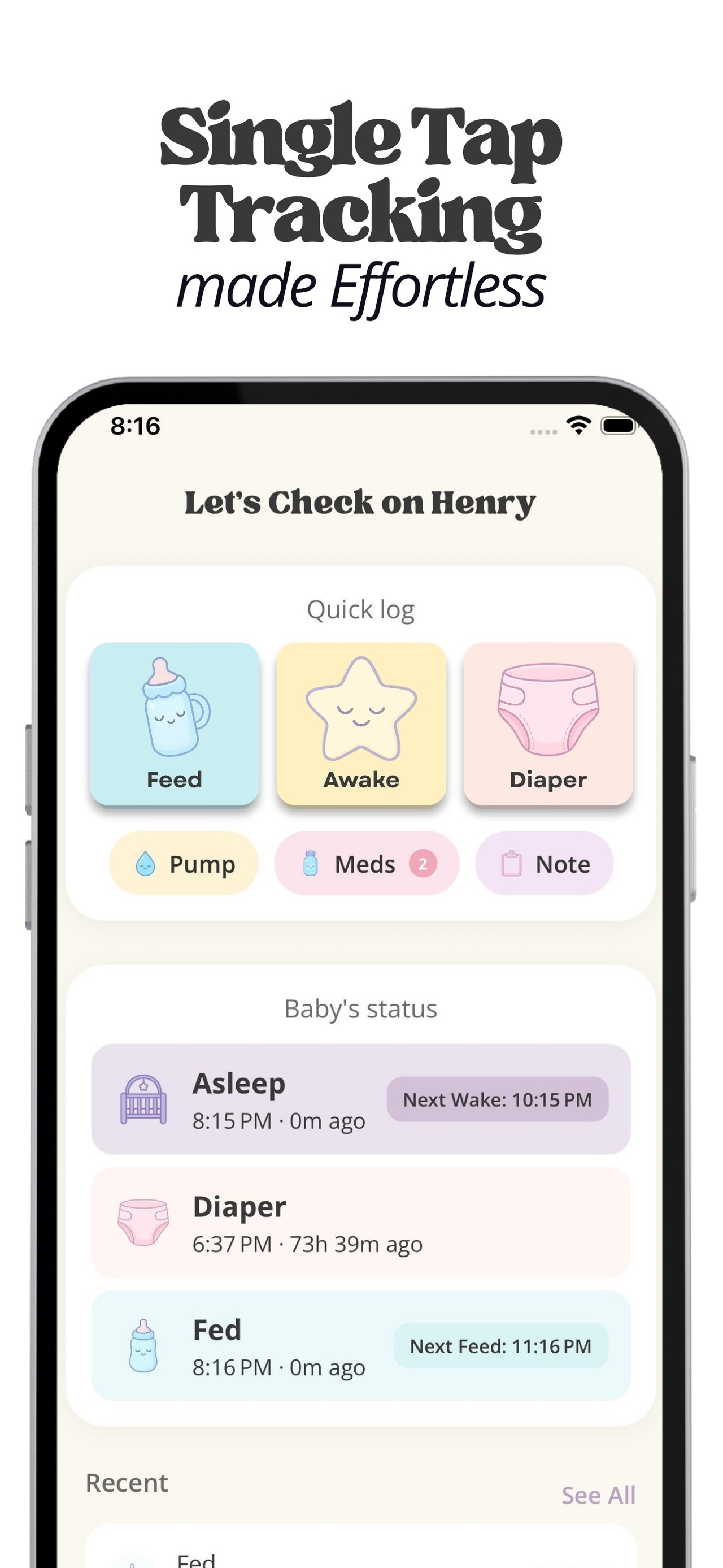 LilSense - 3am Baby Tracker iPhone screenshot 1