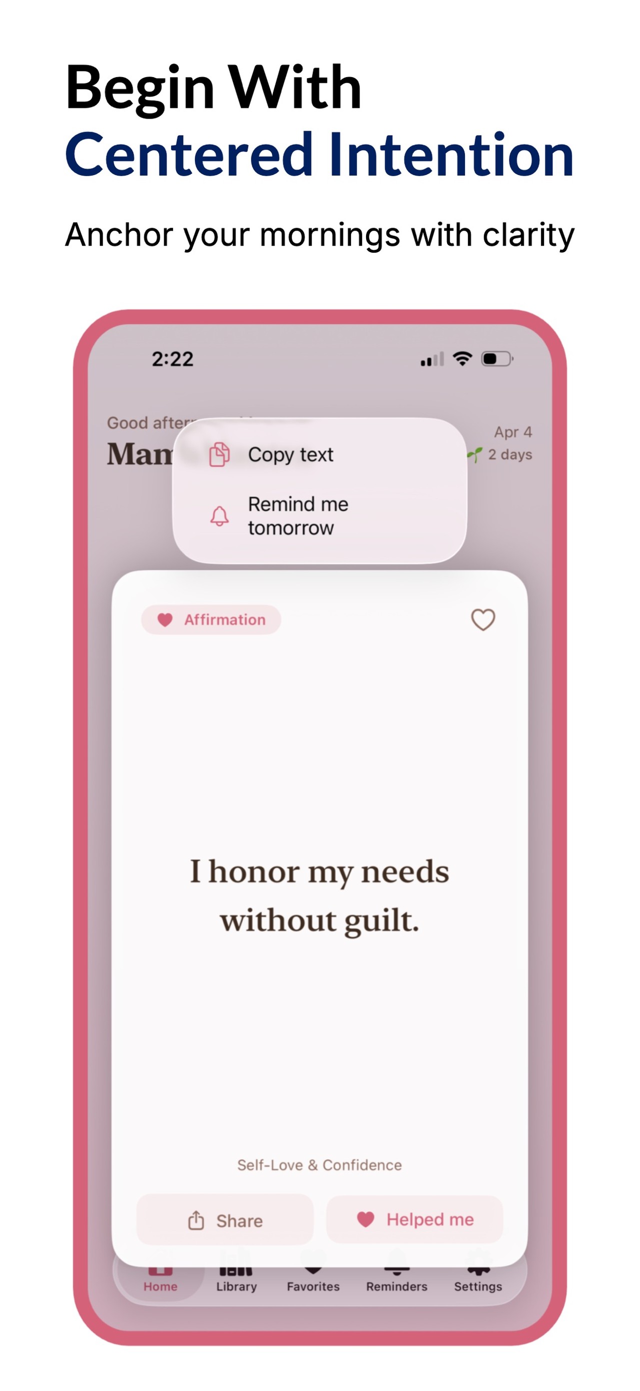 MamaMantra: Daily Affirmations iPhone screenshot 3