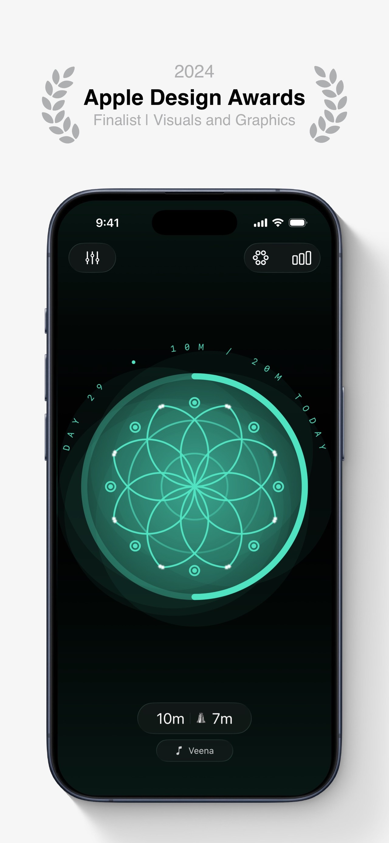 Meditate - Mindfulness app iPhone screenshot 1