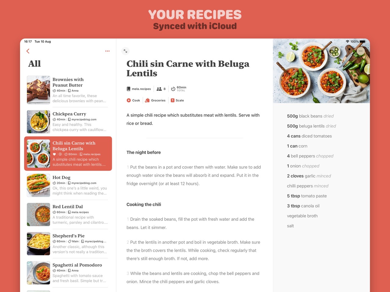 Mela - Recipe Manager iPad screenshot 2