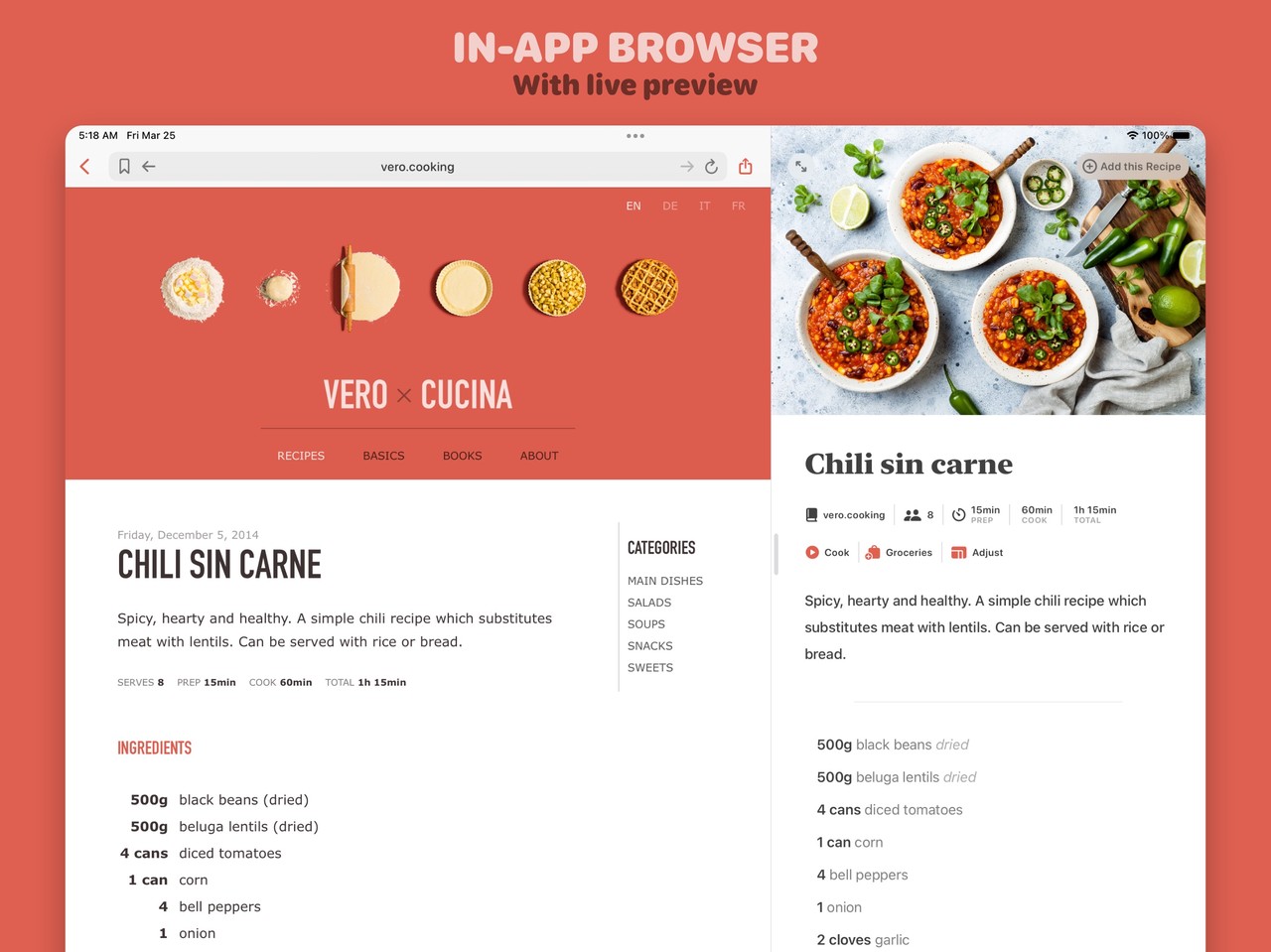 Mela - Recipe Manager iPad screenshot 4