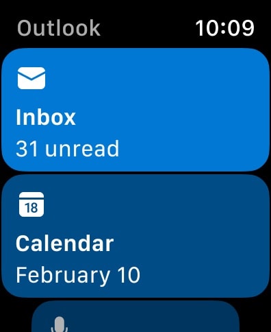 Microsoft Outlook Apple Watch screenshot 2