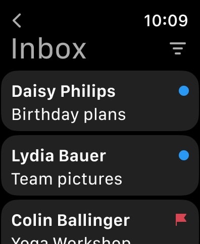 Microsoft Outlook Apple Watch screenshot 3