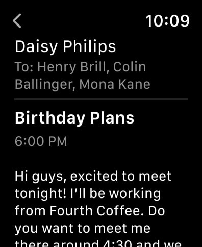 Microsoft Outlook Apple Watch screenshot 5