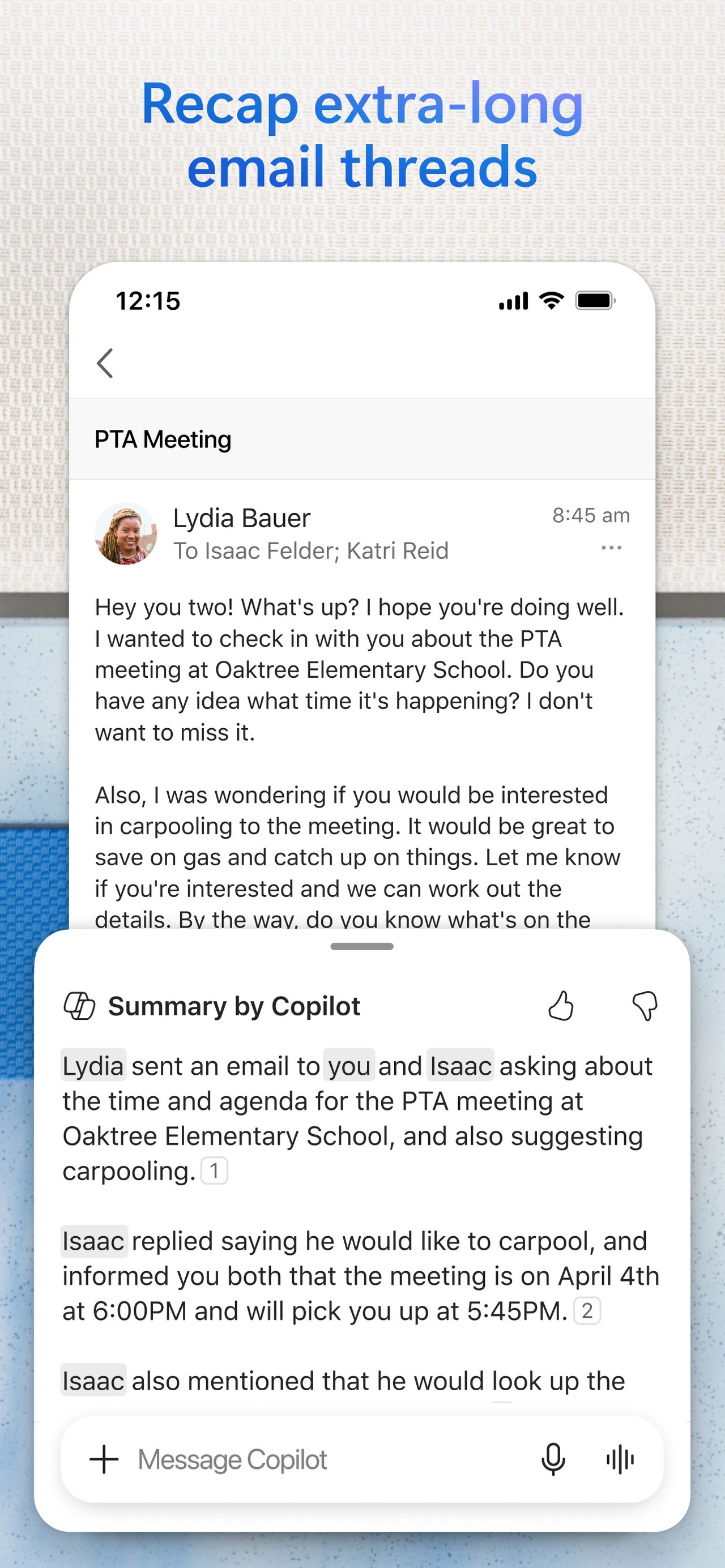 Microsoft Outlook iPhone screenshot 3
