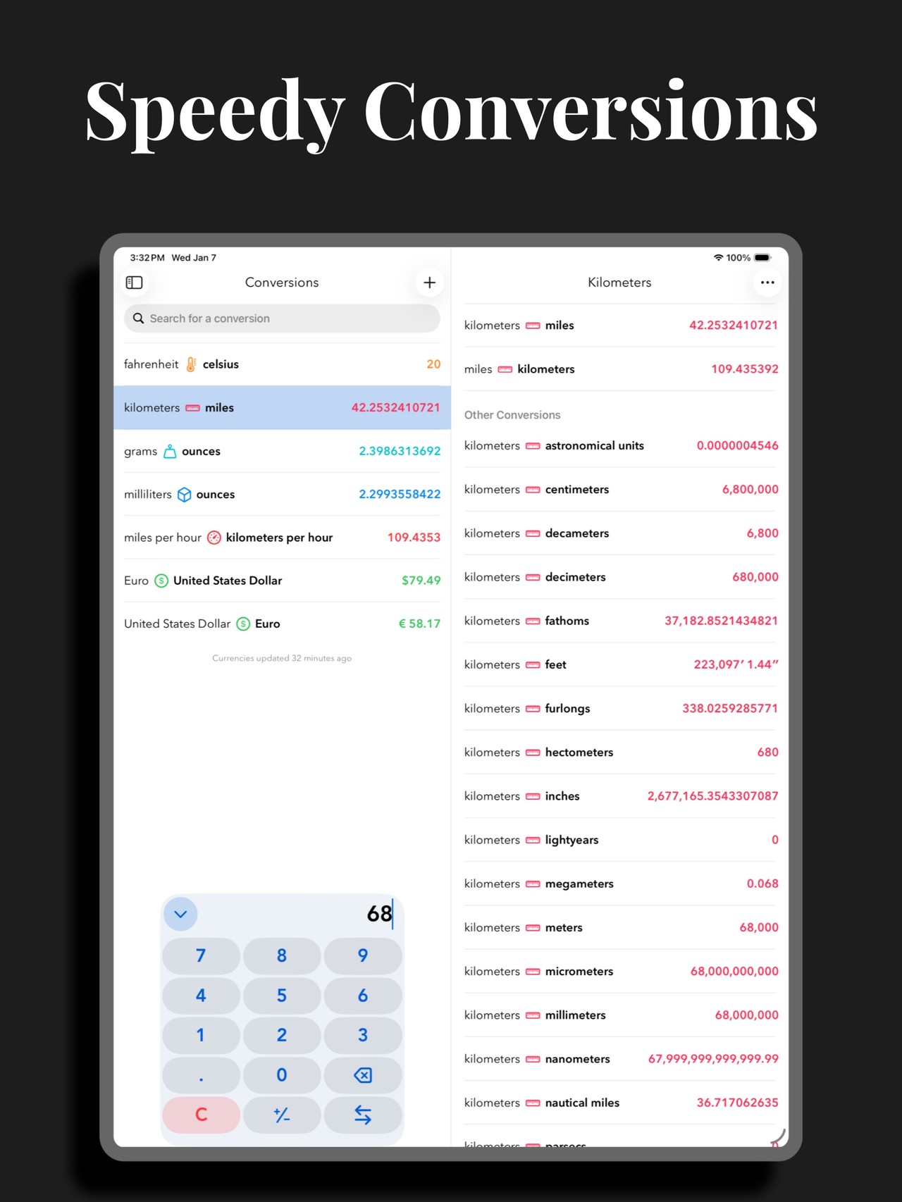 Morpho Convert Currency & Unit iPad screenshot 4
