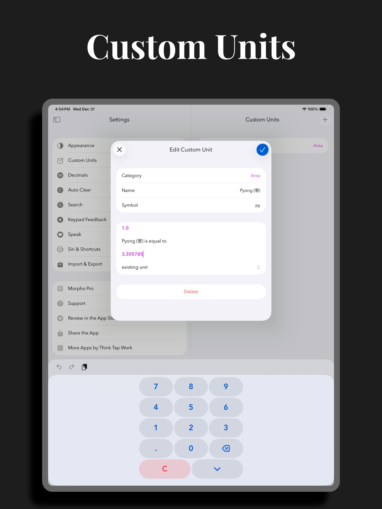 Morpho Convert Currency & Unit iPad screenshot 5