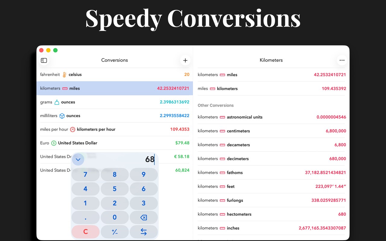 Morpho Convert Currency & Unit Mac screenshot 2