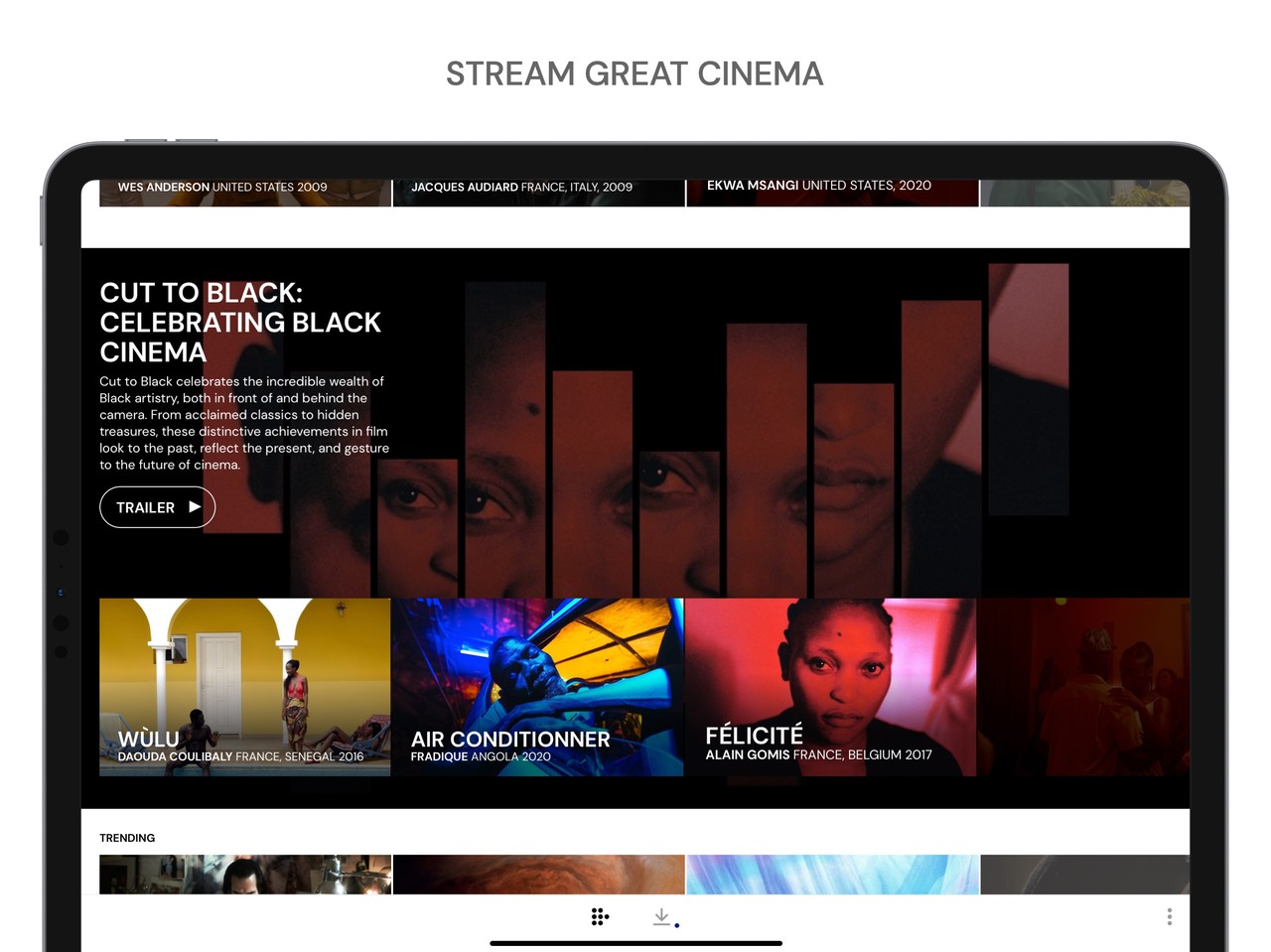 MUBI: Stream Great Cinema iPad screenshot 1
