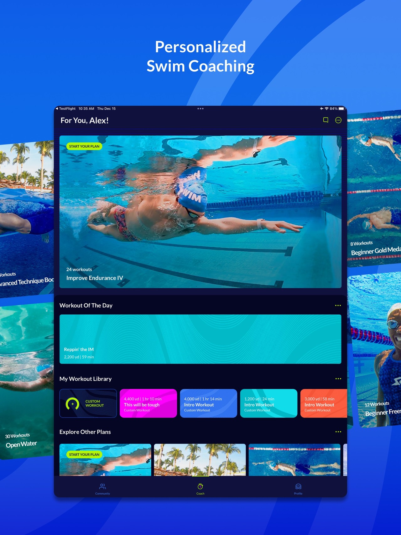 MySwimPro: #1 Swim Workout App iPad screenshot 3