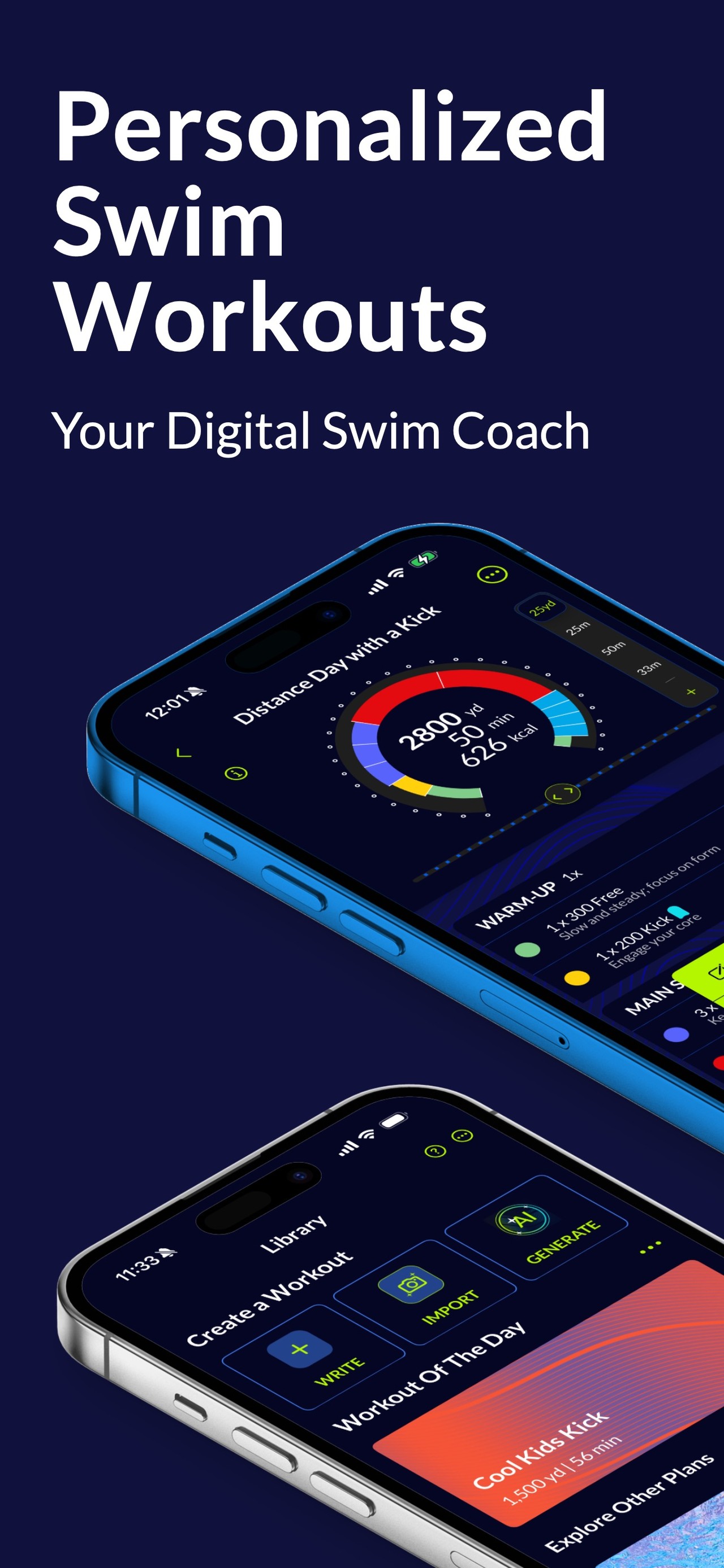 MySwimPro: #1 Swim Workout App iPhone screenshot 1
