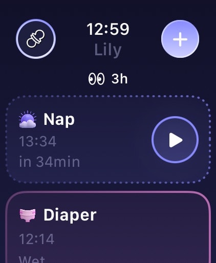 Napper: Baby Sleep Tracker Apple Watch screenshot 1