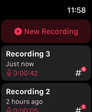 Noted: Record & AI Transcribe Apple Watch screenshot 4