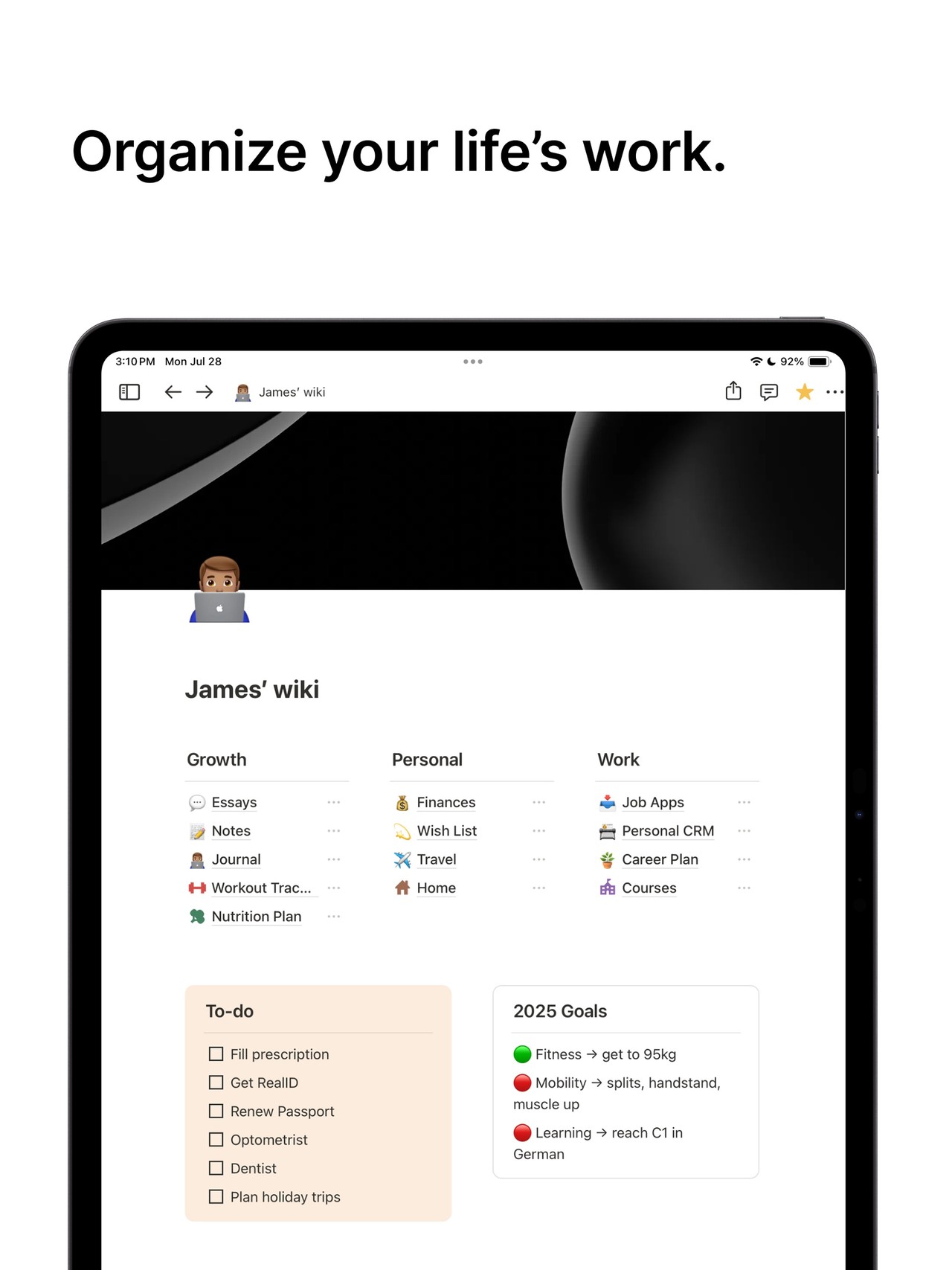 Notion: Notes, Tasks, AI iPad screenshot 3