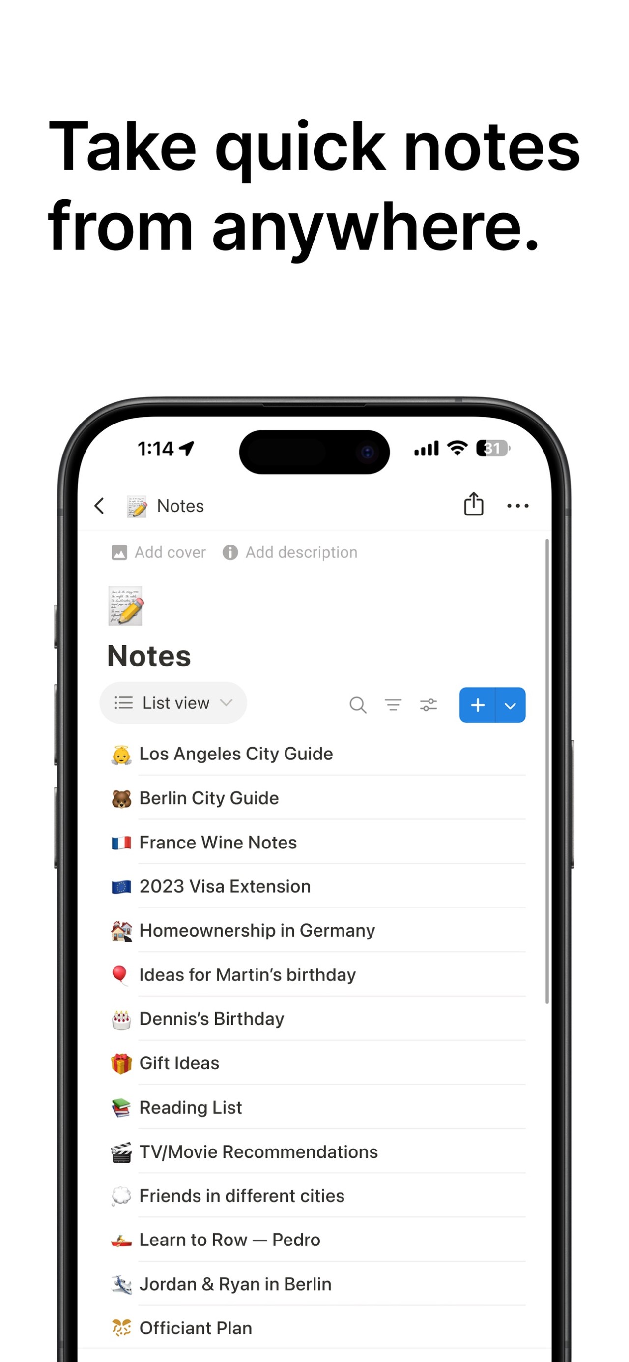 Notion: Notes, Tasks, AI iPhone screenshot 5