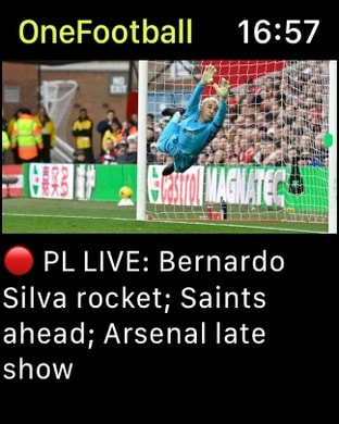 OneFootball: All Soccer Scores Apple Watch screenshot 3