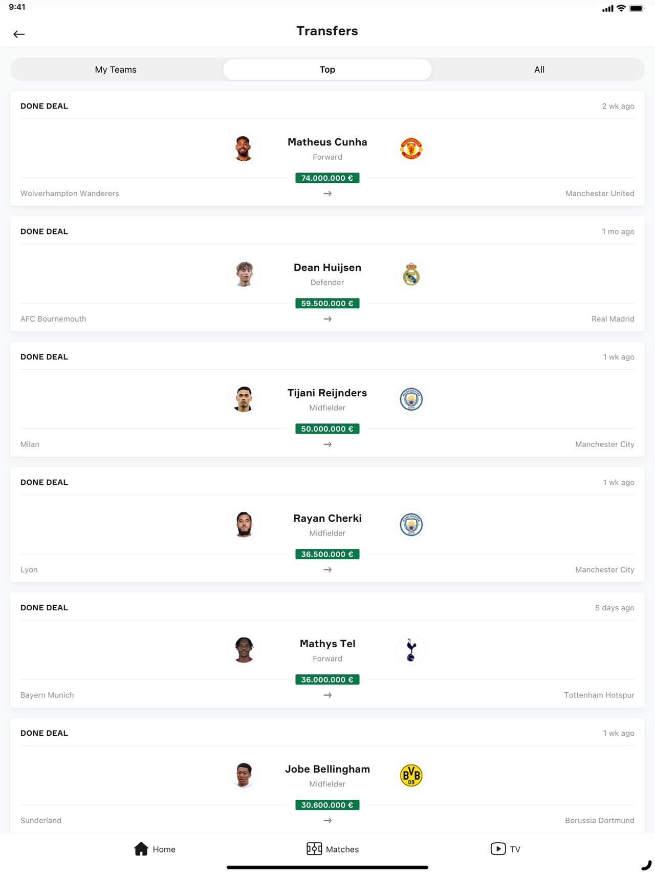 OneFootball: All Soccer Scores iPad screenshot 5