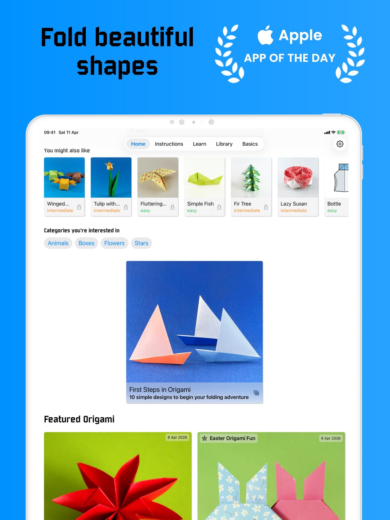 Origami - Fold & Learn iPad screenshot 1