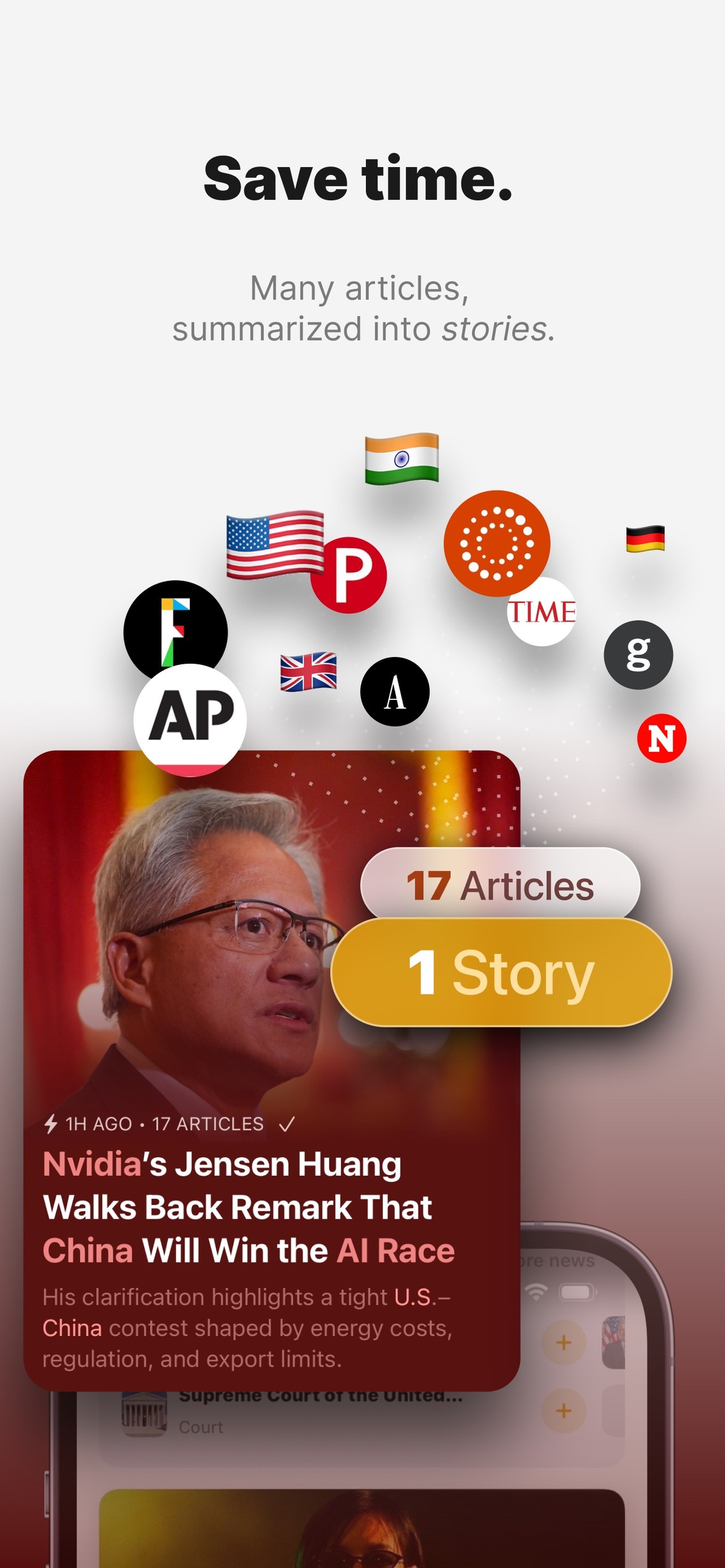 Particle: Personalized News iPhone screenshot 1