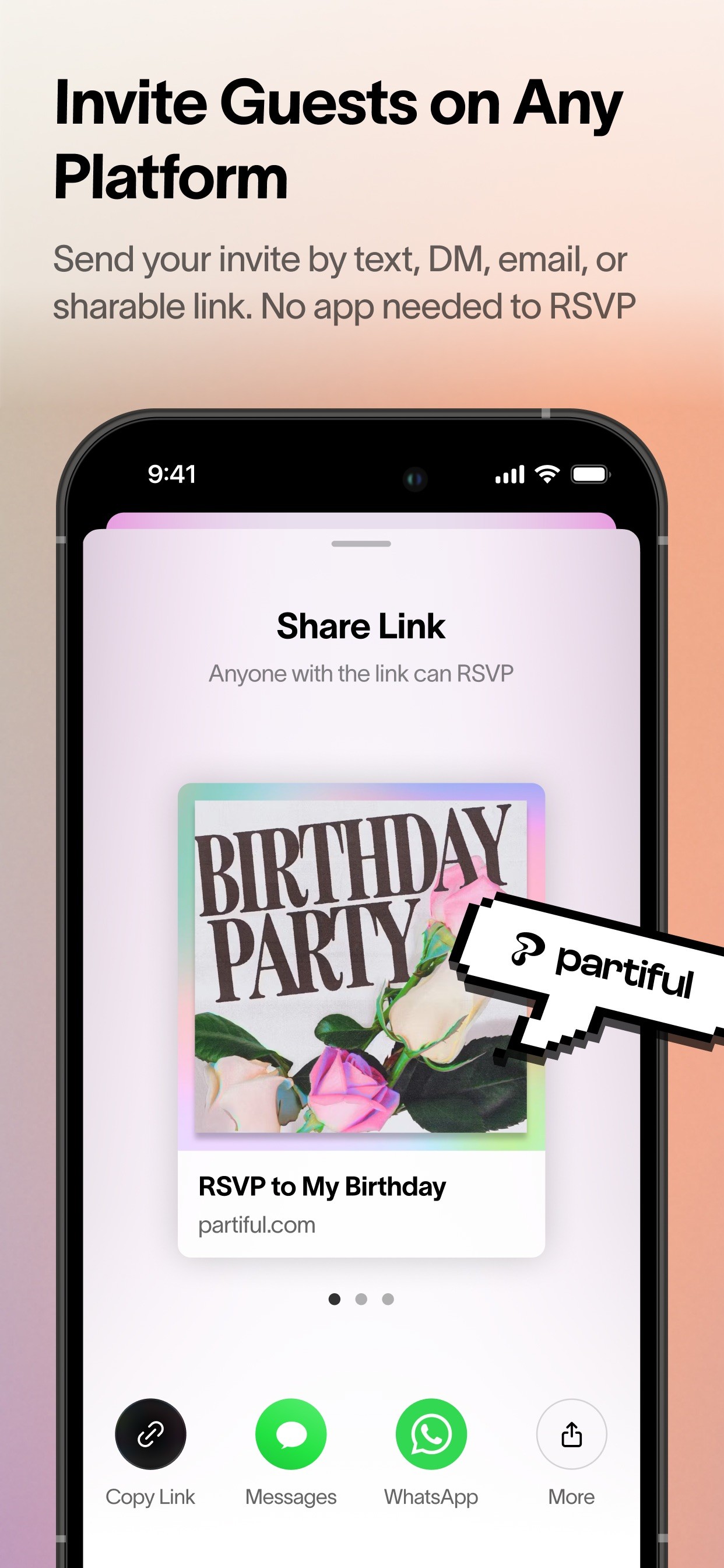 Partiful: Party Invite Maker iPhone screenshot 4