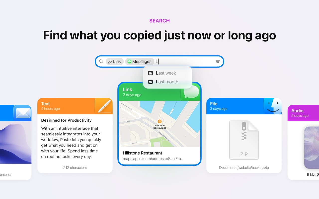 Paste – Limitless Clipboard Mac screenshot 3