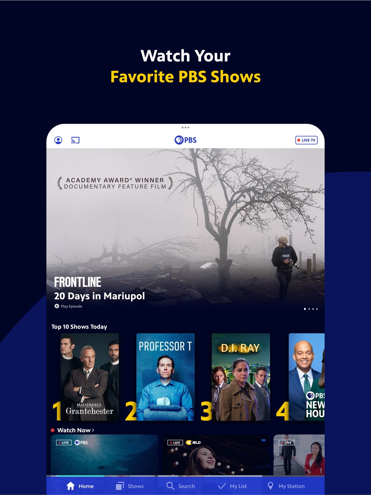 PBS: Watch TV & Documentaries iPad screenshot 4