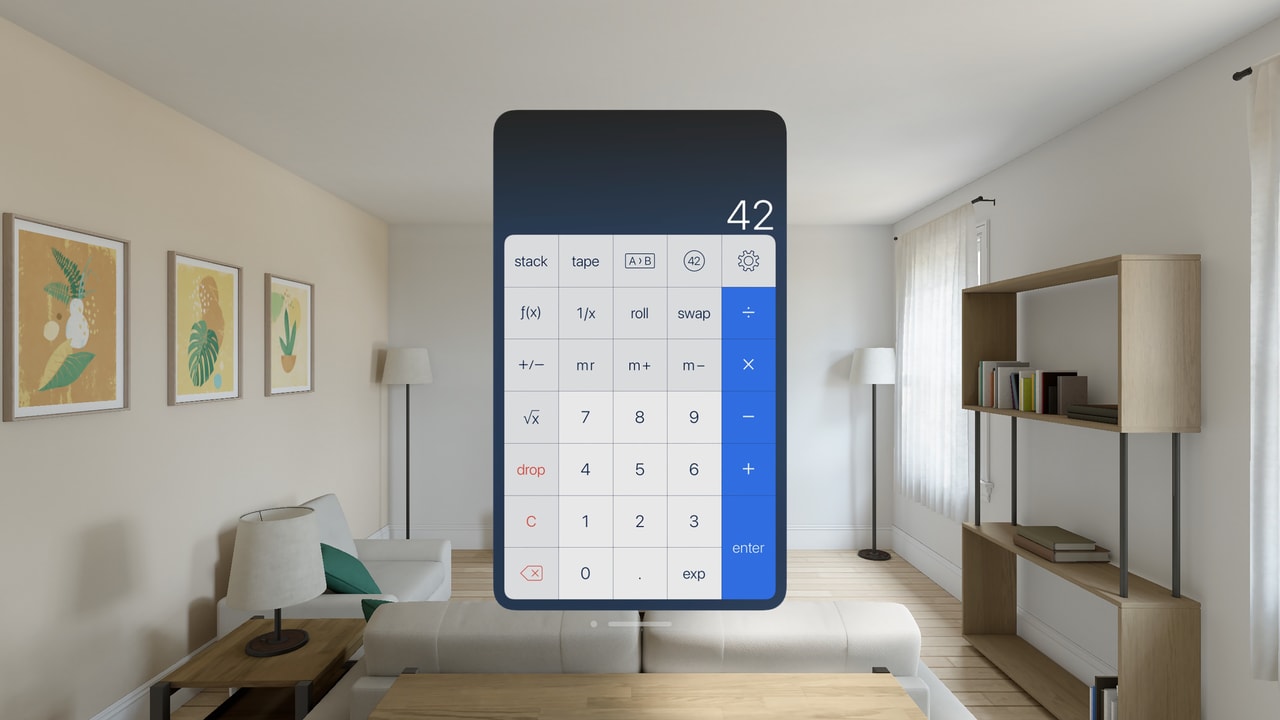 PCalc Apple Vision screenshot 2