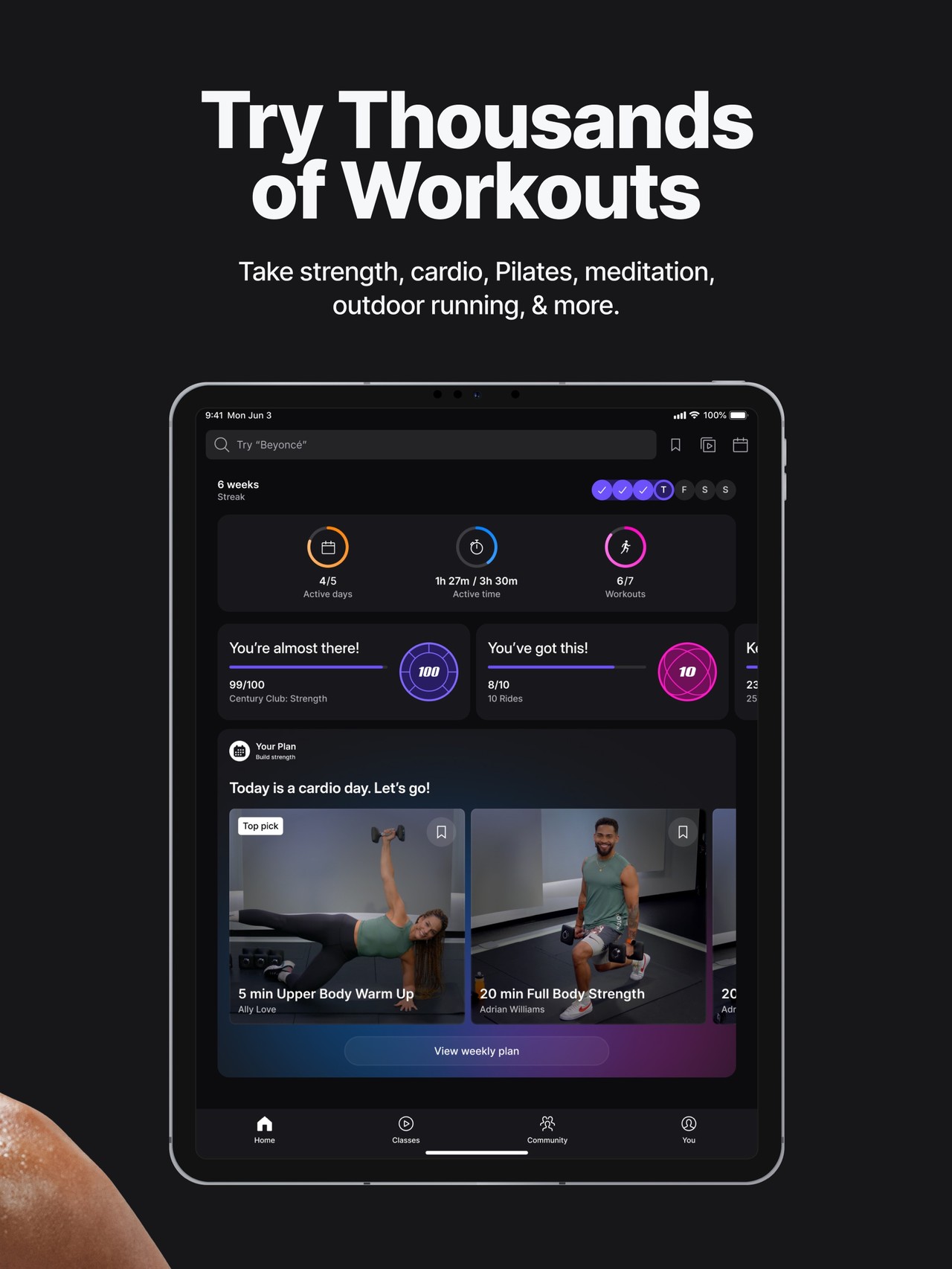 Peloton: Fitness & Workouts iPad screenshot 3