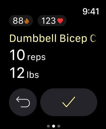 Peloton Strength+ Apple Watch screenshot 2
