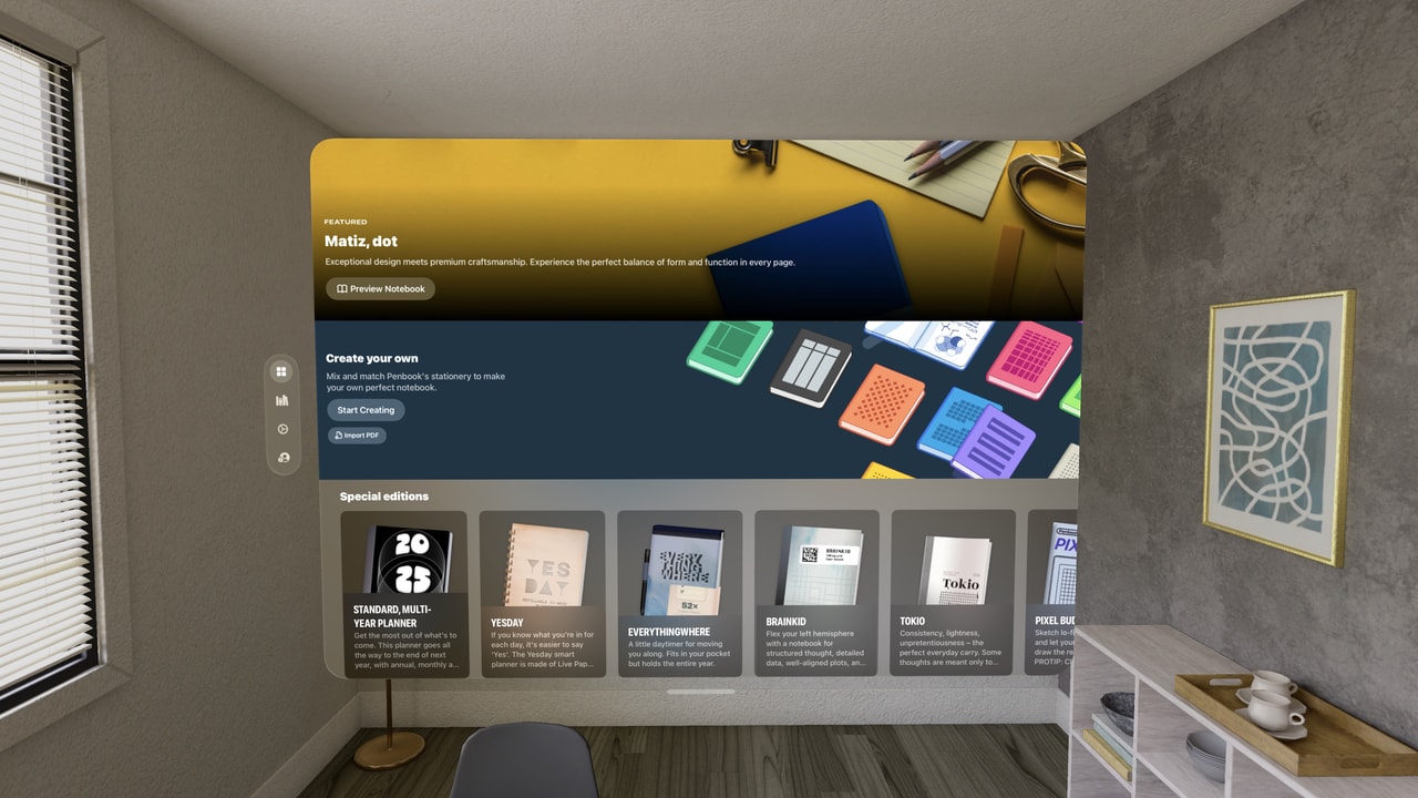 Penbook: Paper Planner & Notes Apple Vision screenshot 1