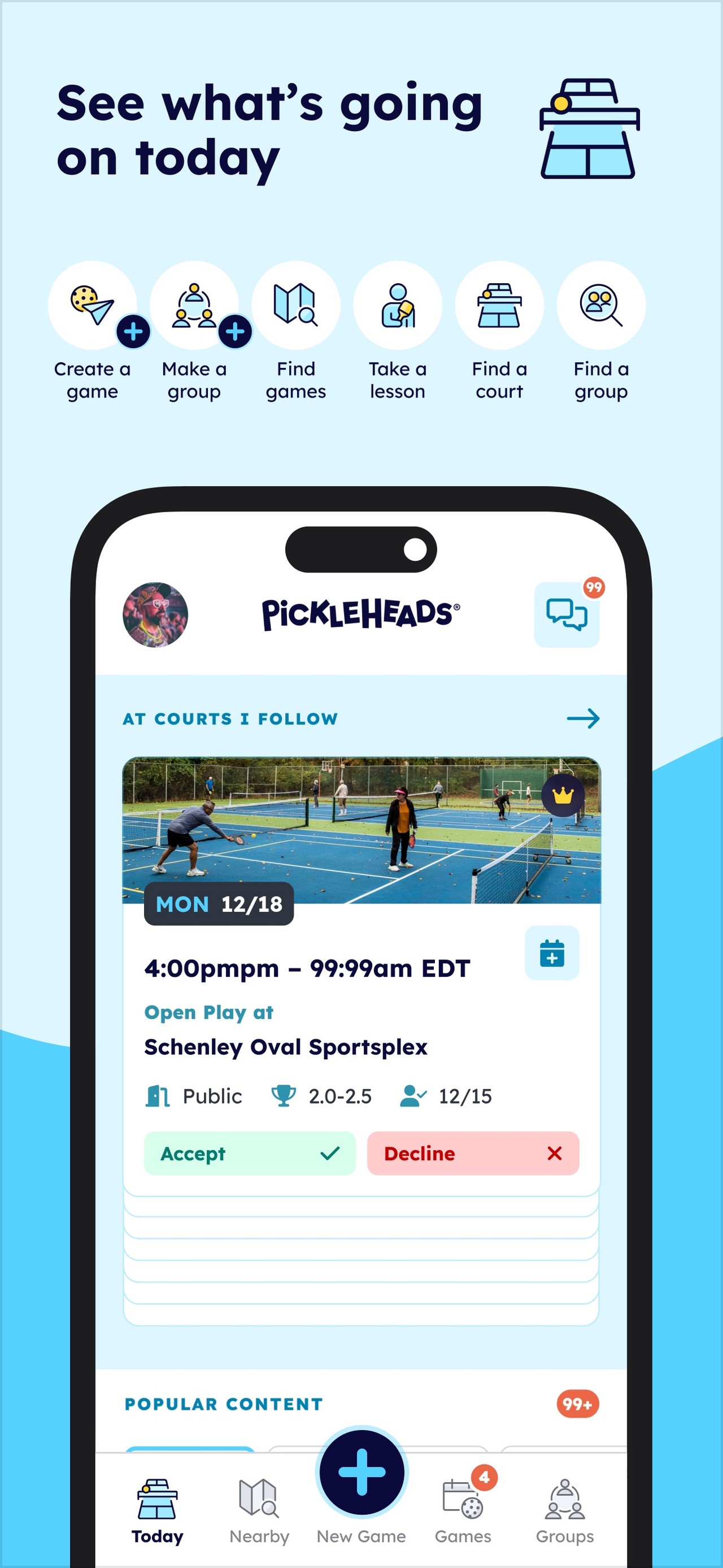 Pickleheads - Play Pickleball iPhone screenshot 5