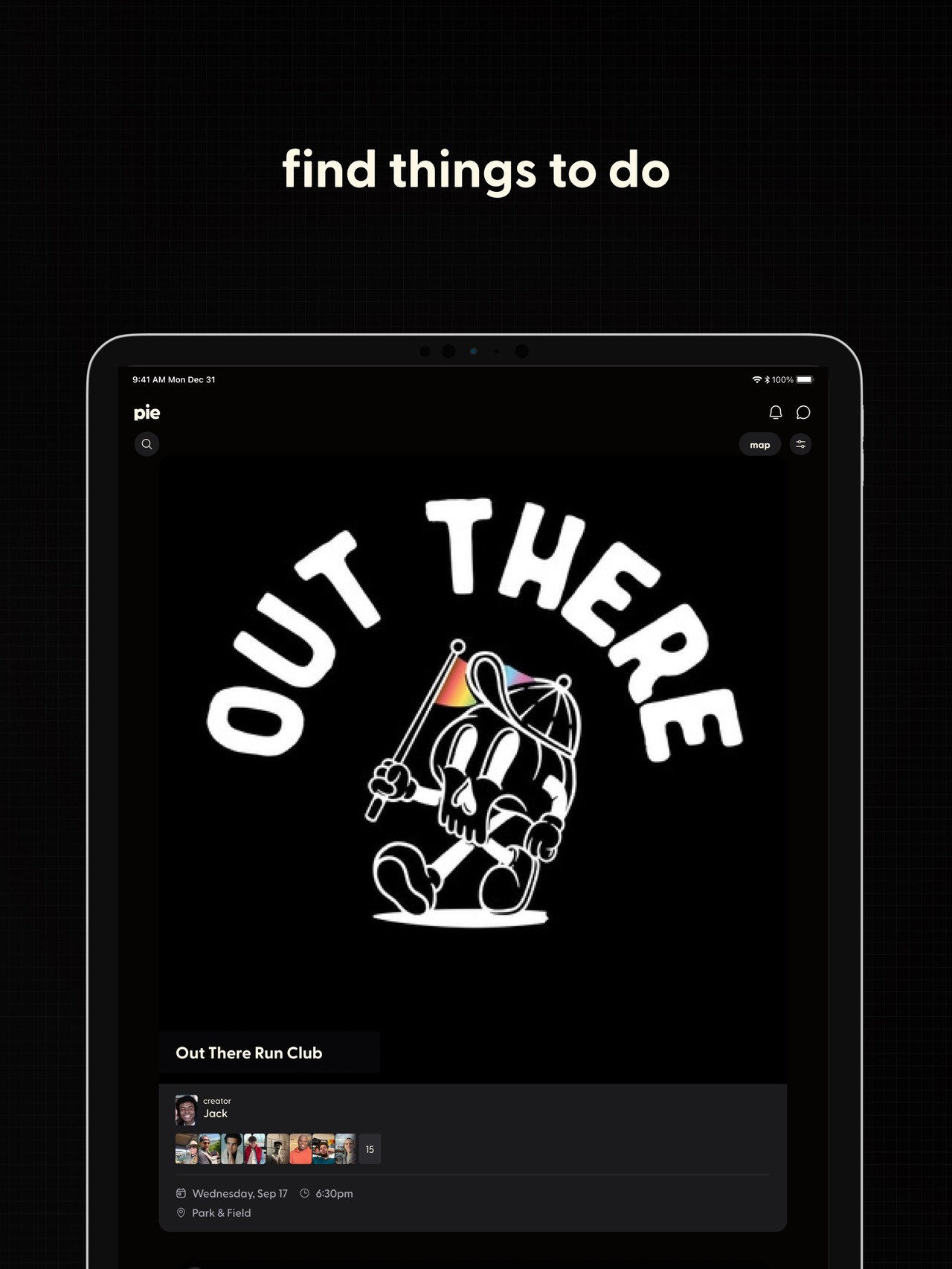 Pie: Free Events, Cool People iPad screenshot 3