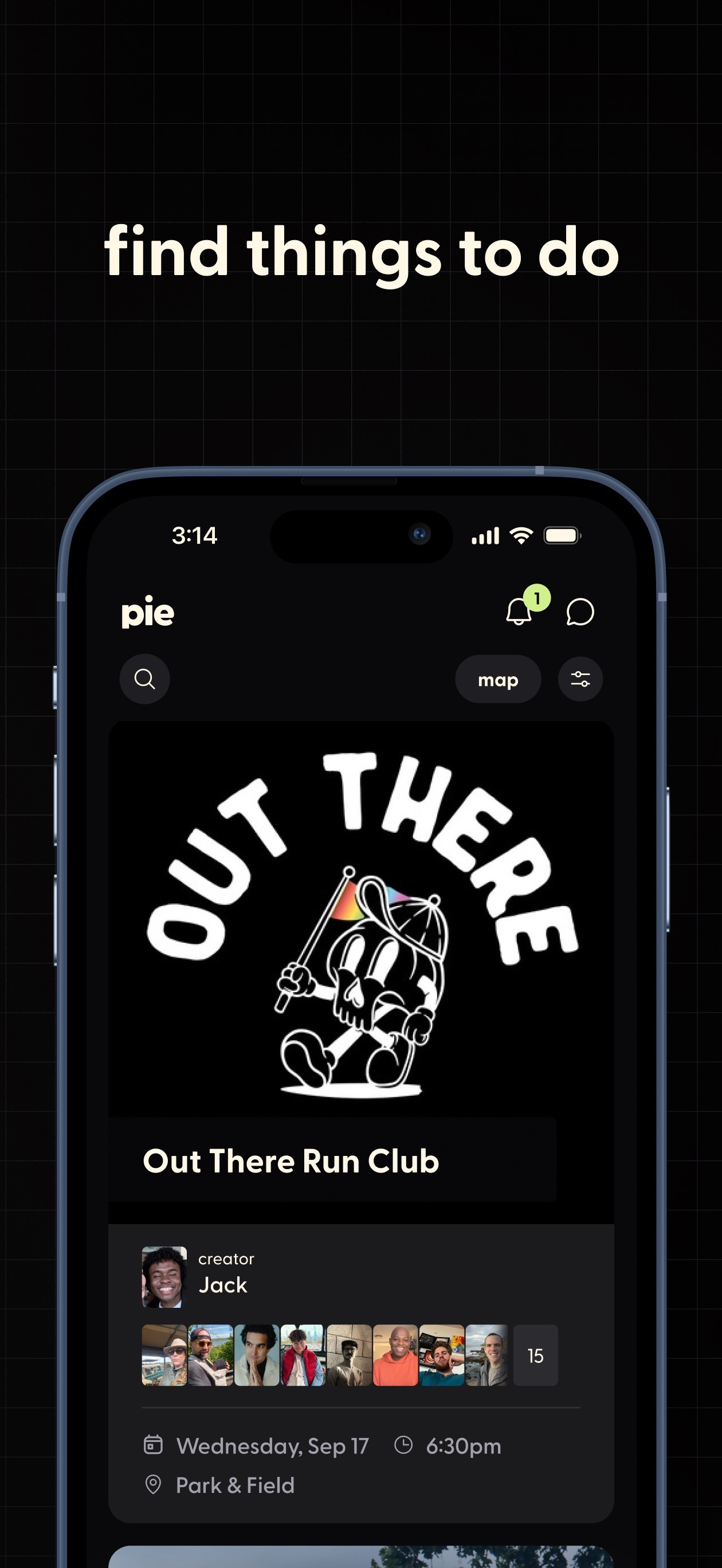 Pie: Free Events, Cool People iPhone screenshot 4