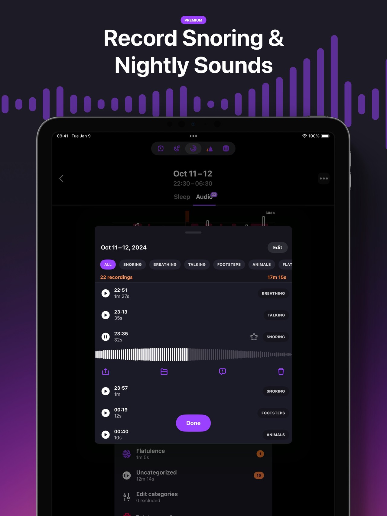 Pillow: Sleep Tracker iPad screenshot 4