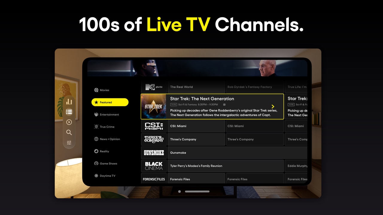PlutoTV: Stream Free Movies/TV Apple Vision screenshot 2