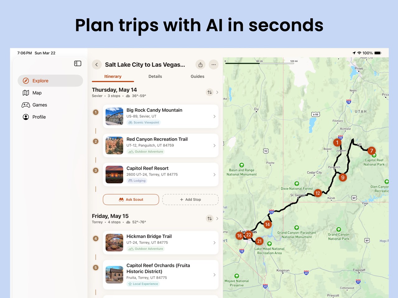Road Trip! Planner & Games iPad screenshot 3
