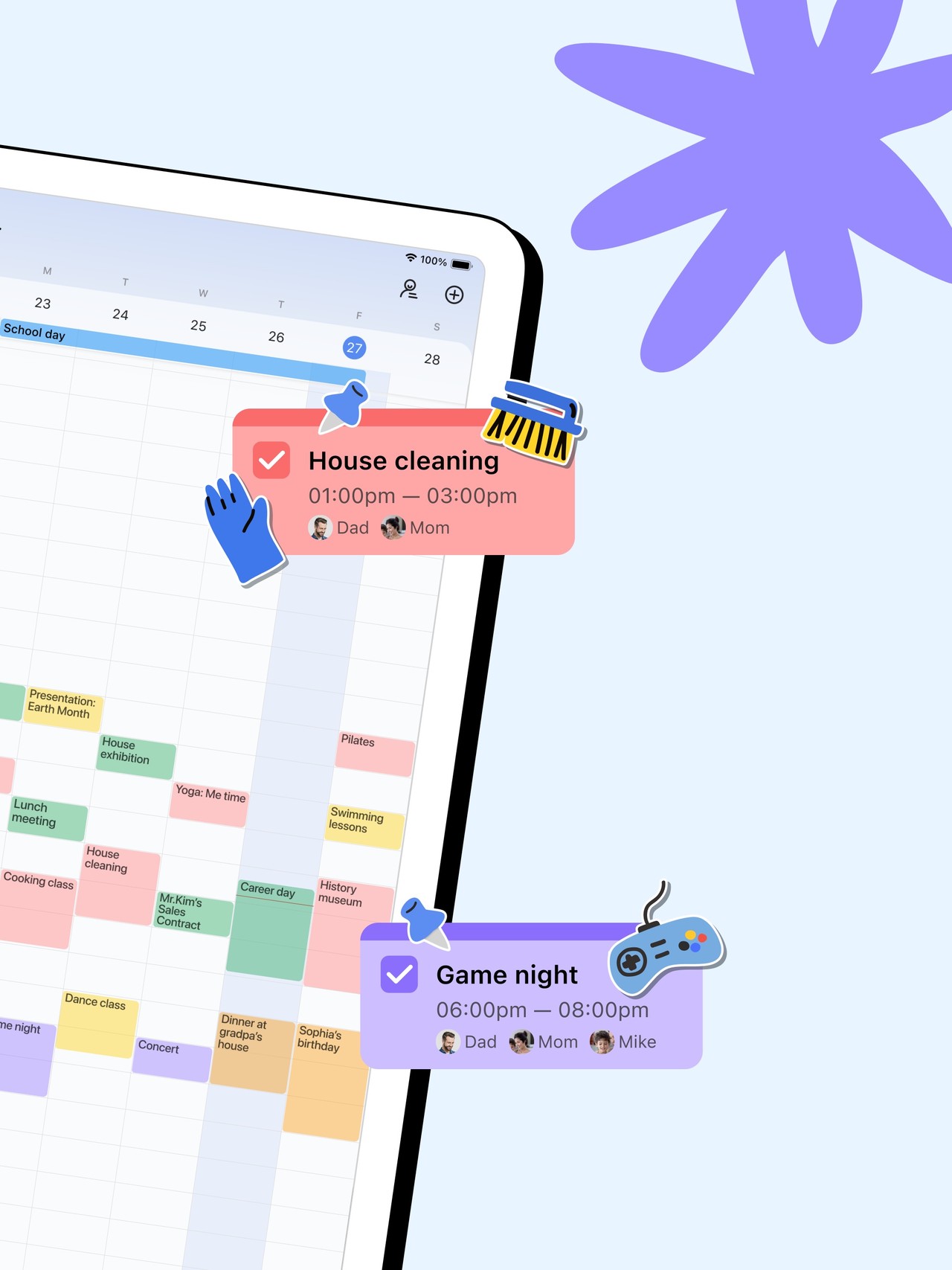 Shared Family Calendar: FamCal iPad screenshot 3
