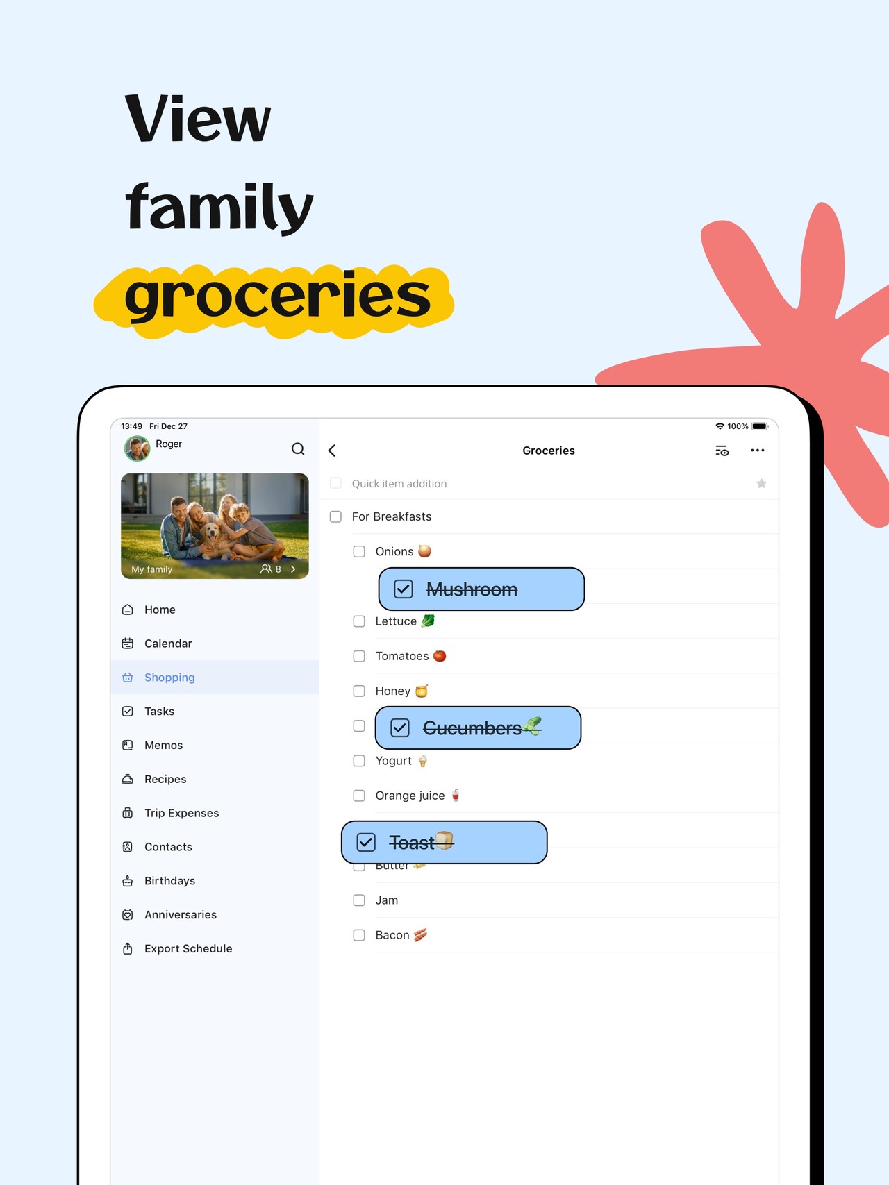 Shared Family Calendar: FamCal iPad screenshot 5
