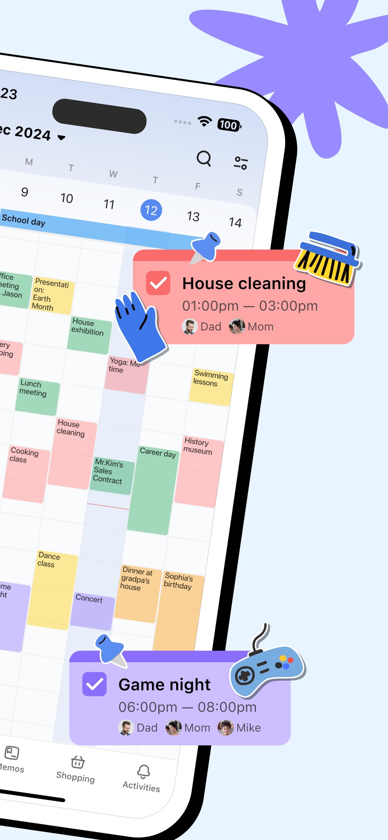 Shared Family Calendar: FamCal iPhone screenshot 3