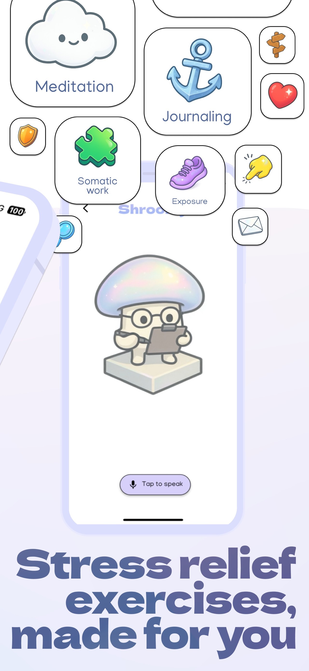 Shroomy: Daily Stress Relief iPhone screenshot 3
